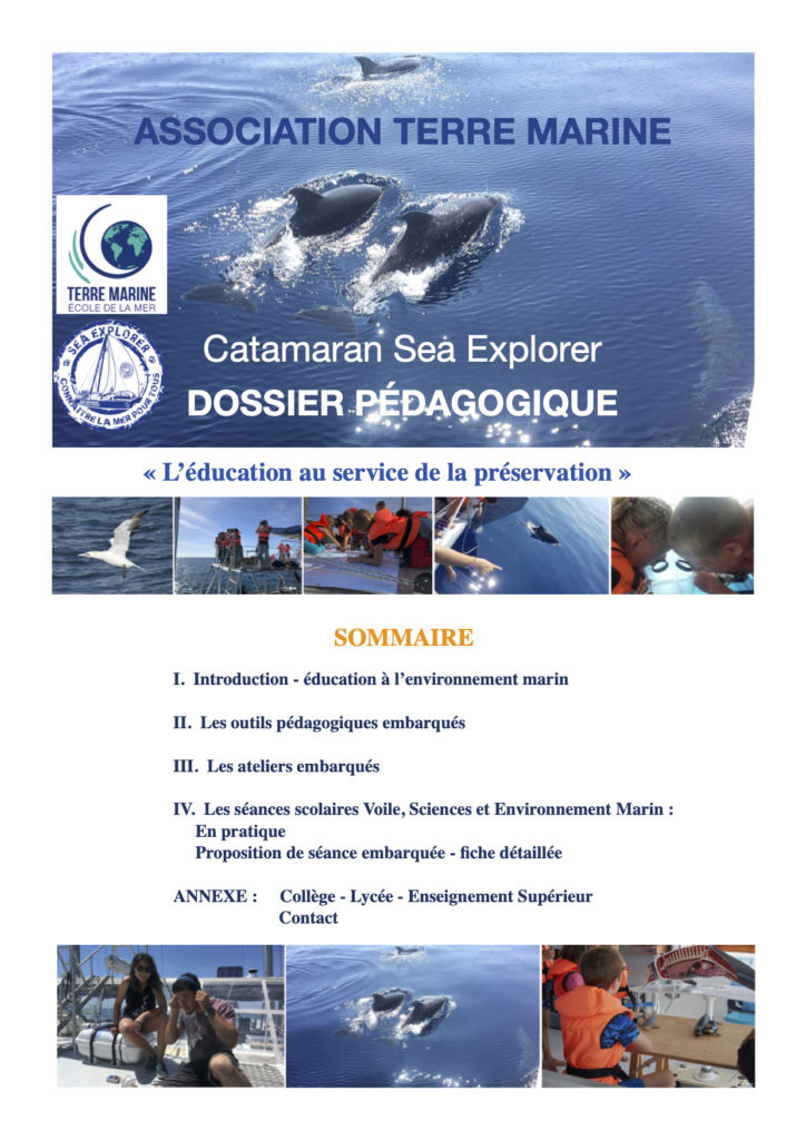dossier pédagogique - scolaires vie marine dauphin association Terre Marine